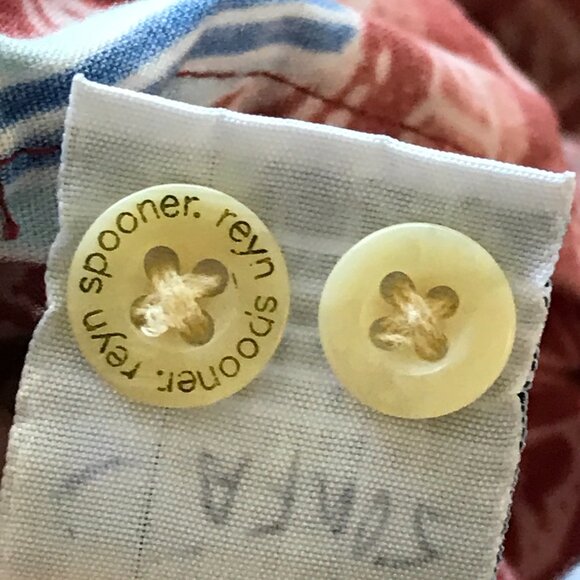 Reyn Spooner Hawaiian Shirt Men XXL Red Geometric Button Down Pocket Collared - Picture 14 of 14